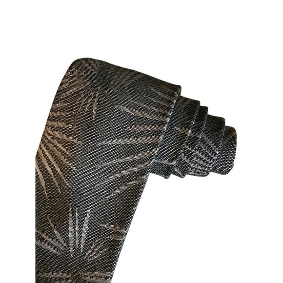 Vintage Paco Rabanne Paris Neck Tie Textured Gray Starburst Print - Picture 3 of 5